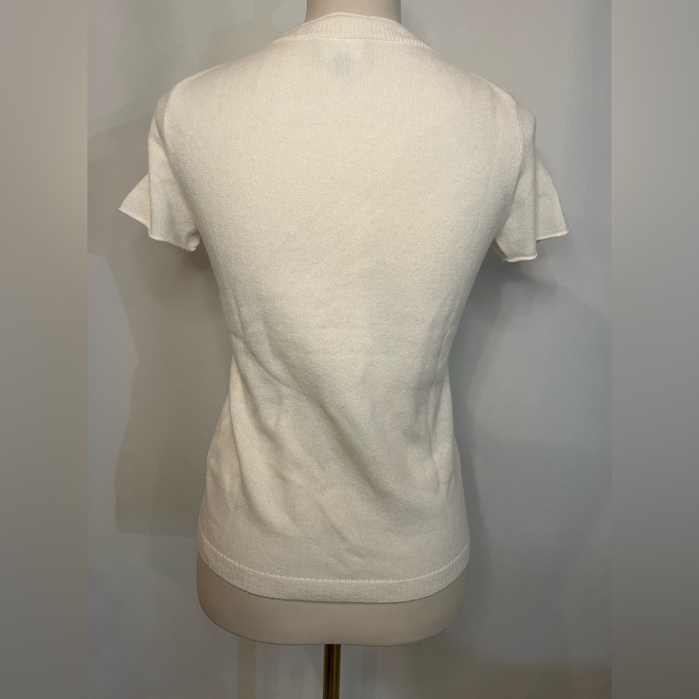J.Crew NWOT Cashmere relaxed T-shirt in ivory - Picture 6 of 8